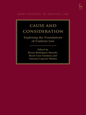 cover image of Cause and Consideration
